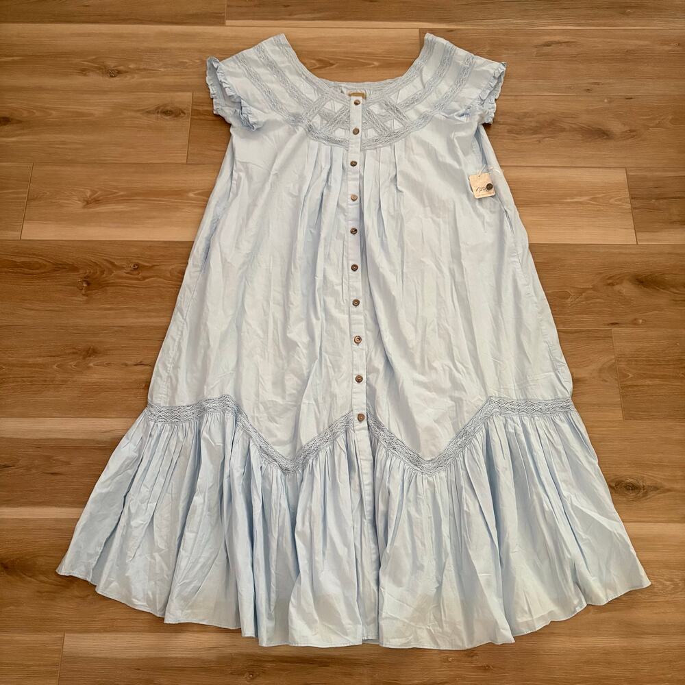 Free People Aster Midi Dress Ice Water S